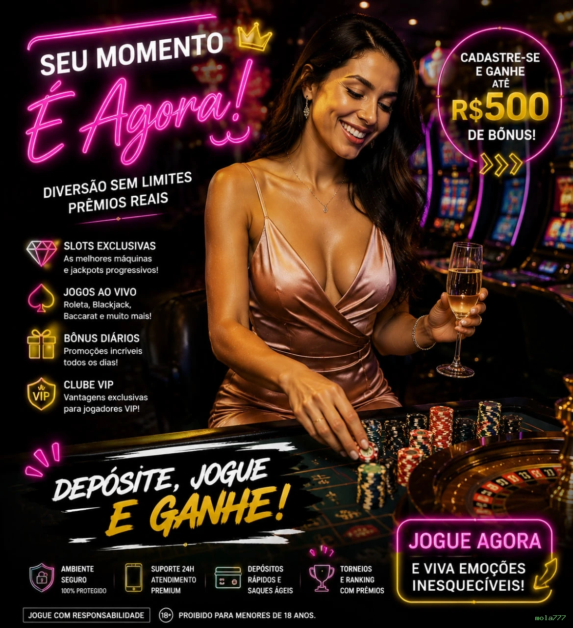 Conta mola777 sincronizada site e app
